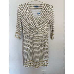 J.MCLAUGHLIN Brea Wrap Chain Print Dress Size Medium NWT